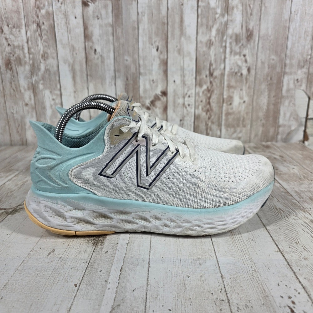 New Balance Fresh Foam 1080v11 Womens Running Shoes White Blue W1080M11 Size 9